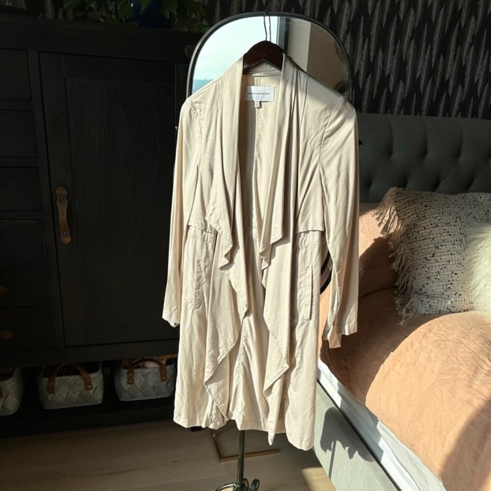 Cupcakes & Cashmere Angela Draped Trench Coat